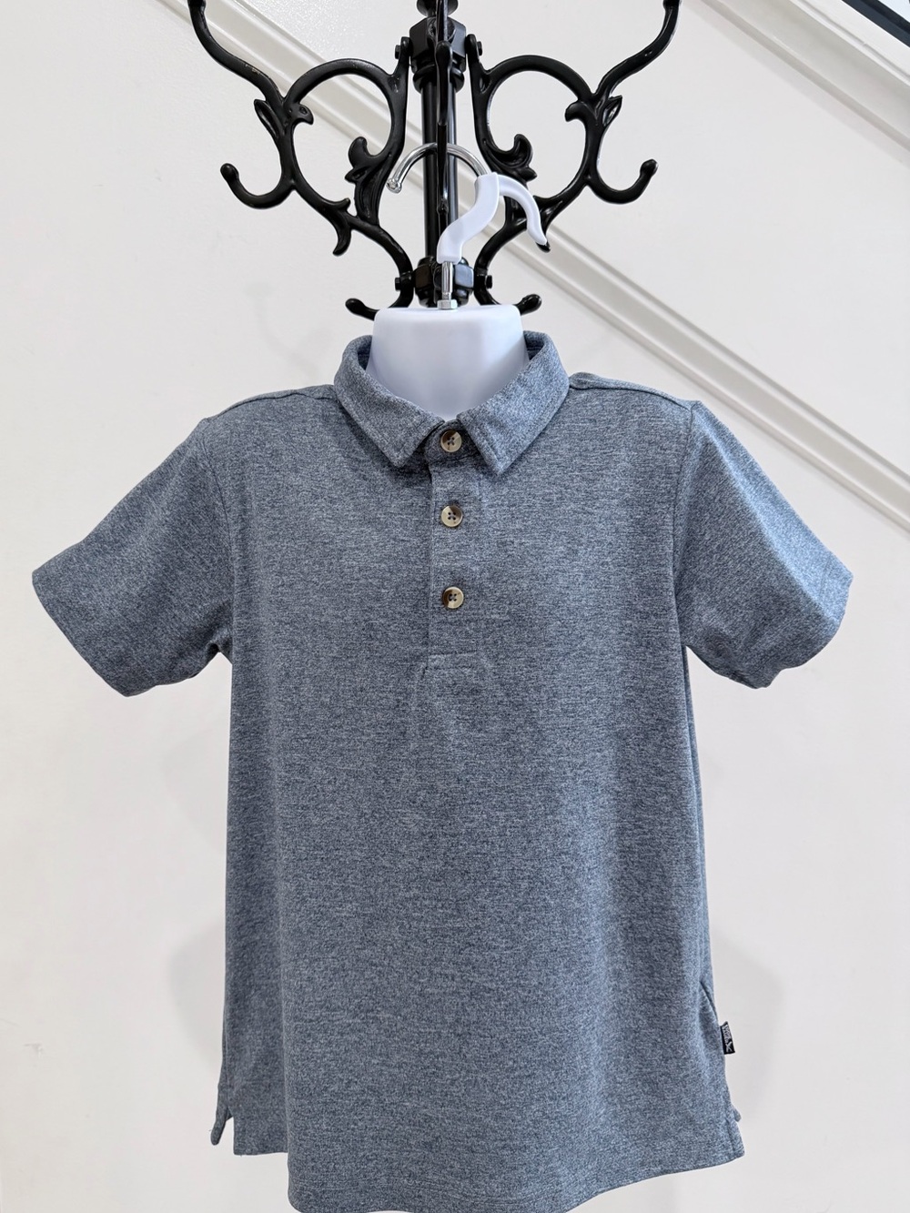 Eddie Bauer Boys' Heather Blue Polo Size 6
